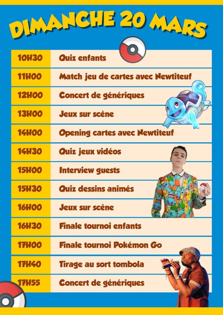Programme Pokheimon dimanche